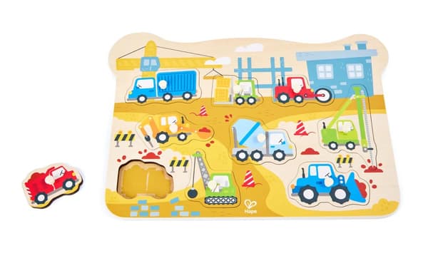 Hape Byggfordon Knoppussel 9 bitar