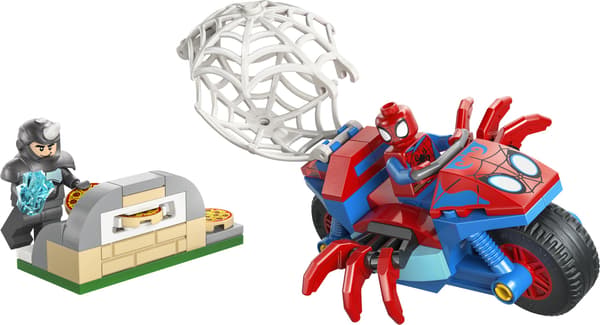 LEGO® Marvel Spidey på sin motorcykel mod Rhino 11206