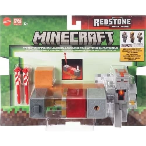 Minecraft-hahmo lisävarusteineen Protectors Firework Launcher