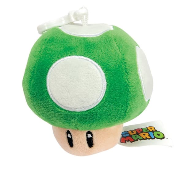 Super Mario Plush clip Green Mushroom