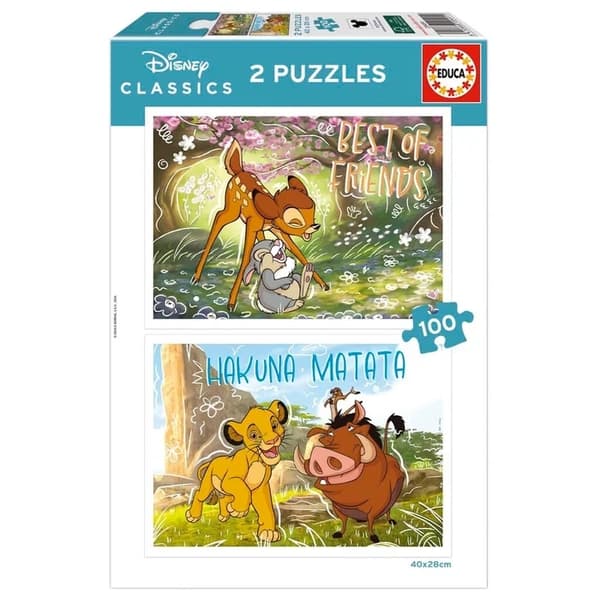 Educa Disney Classics Puslespil 2x100 brikker