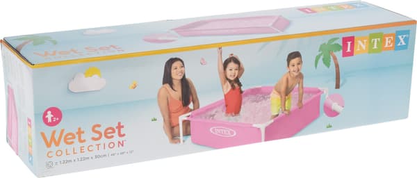 INTEX Pool med metalramme Pink