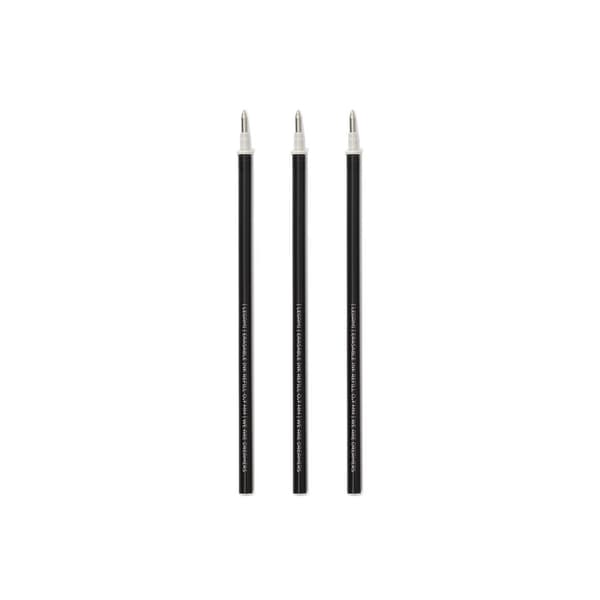 Refill til gelpen med sletbar blæk 3-pak sort