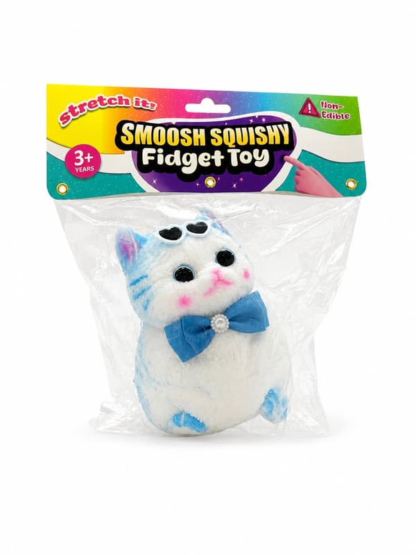 Smoosh Squishy Cat 15cm Sininen