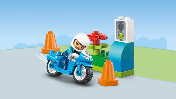 LEGO® DUPLO Blå polismotorcykel 10471