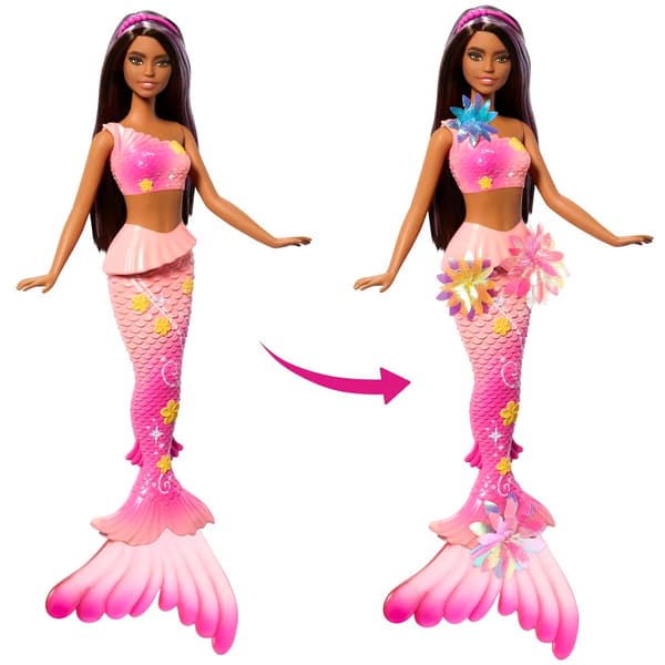 Barbie Flower Magic Sjöjungfru Docka Mörk
