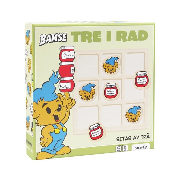 Bamse Tre i Rad i trä