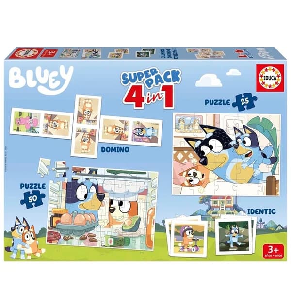 Educa Bluey Superpack 4 In 1 Spil og puslespil