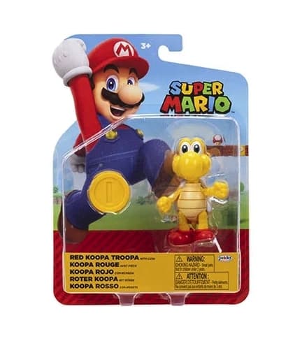 Super Mario Figur 10cm Red Koopa Troopa with Coin