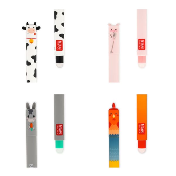 Gelpenna med utsuddbart bläck 4-pack Farm Sweet Farm