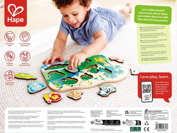 Hape Vilde Dyr Knude Puslespil 9 Brikker