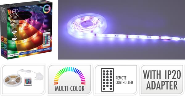 LED List 500cm 150LED RGB