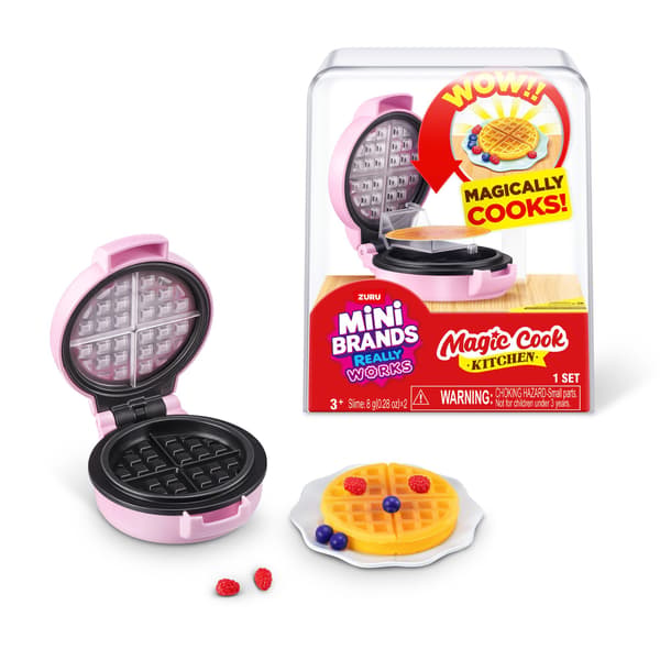 Mini Brands Magic Cook Kitchen Vaaleanpunainen vohvelirauta