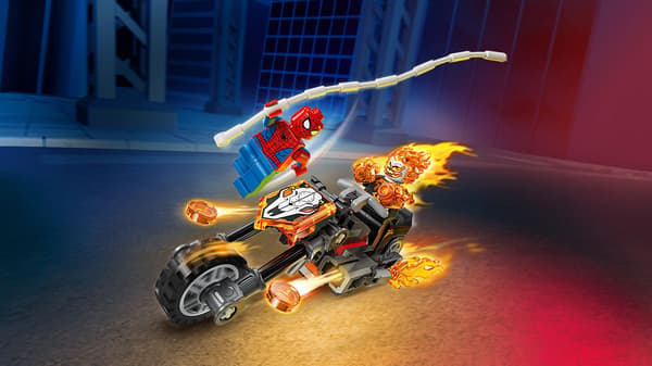 LEGO® Marvel Spider-Man mod Ghost Rider på motorcykel 76335