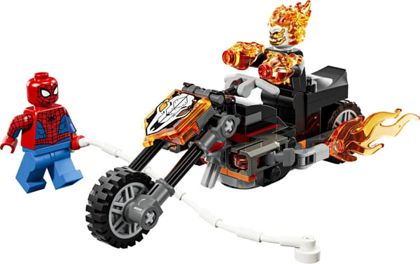 LEGO® Marvel Spider-Man mod Ghost Rider på motorcykel 76335
