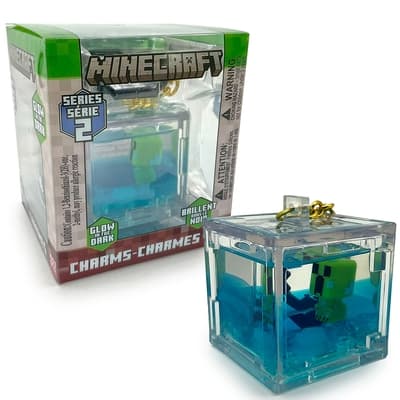 Minecraft Charms Clip on Creeper (blå vätska)