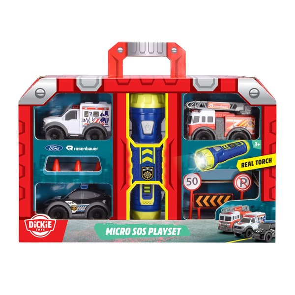 Dickie Toys Micro SOS Leikkisetti taskulampulla