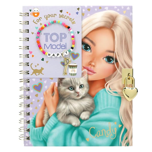 TOPModel Dagbok med lås & armband