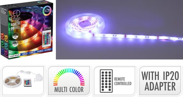 LED List 300cm 90LED RGB