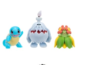 Pokemon Battle Figure Set 3-pack Squirtle + Greavard + Bellossom