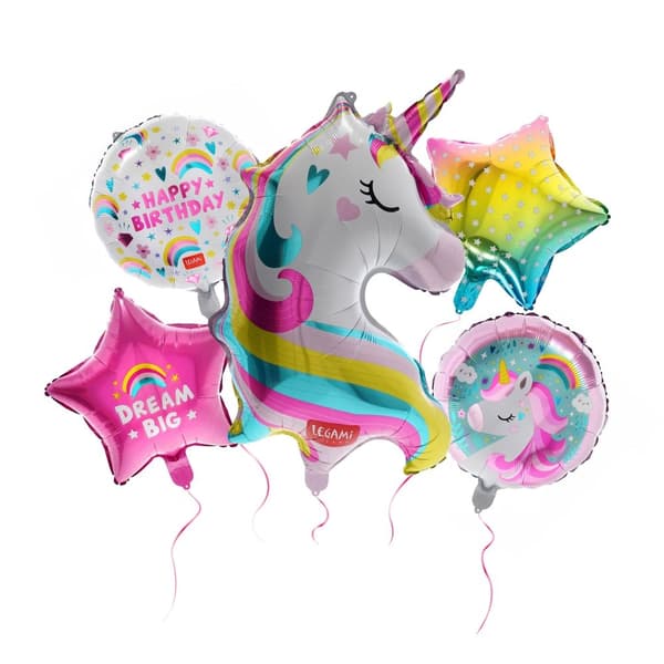 Let's Party! 5 Syntymäpäiväilmapallot Unicorn