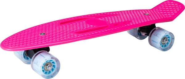 Skateboard med lys Lyserød