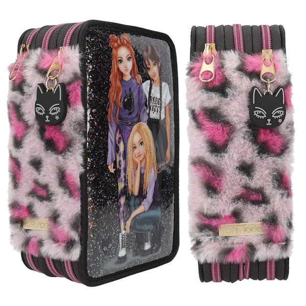 TOPModel Kolminkertainen kynäkotelo Rebel Kitty