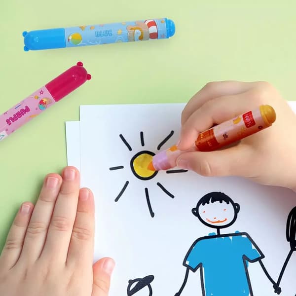 Teddy Friends Markers 12-pack i burk