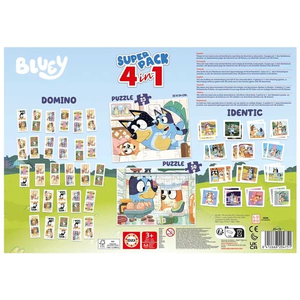 Educa Bluey Superpack 4 In 1 Spel & Pussel