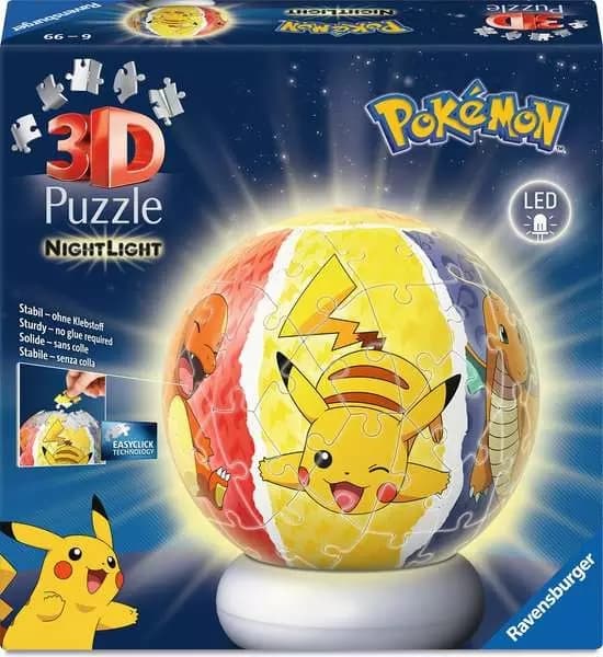 Pokemon Nightlight LED 3D Palapelipallo 73 palaa