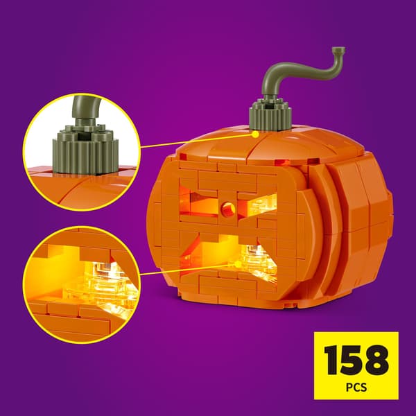Max Premium Halloween LED Kurpitsa Vihainen E