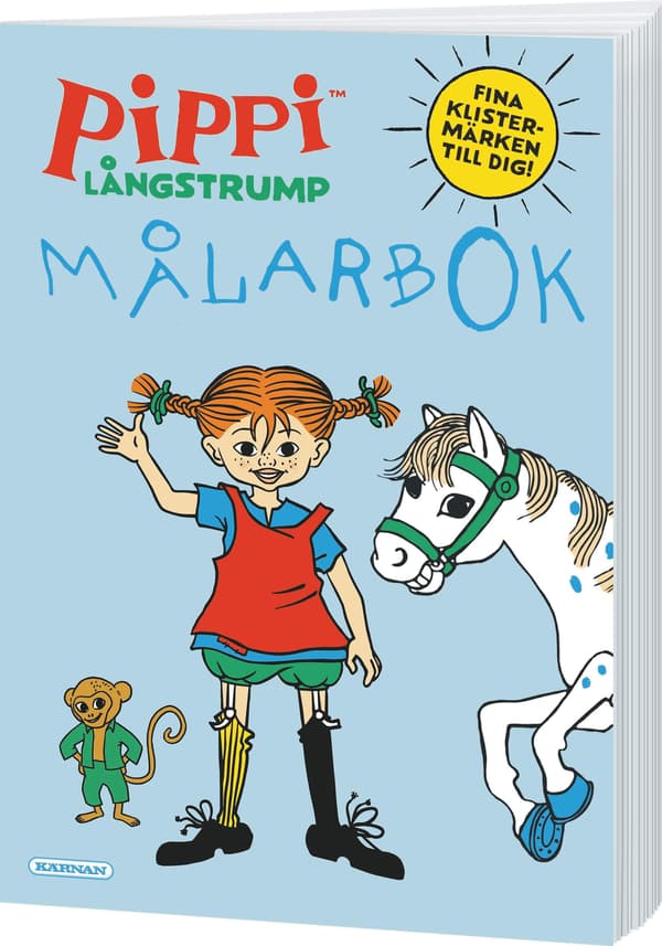 Peppi Pitkätossu värityskirja tarroilla