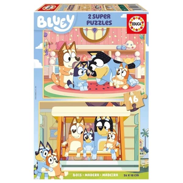 Educa Bluey Træpuslespil 2x16 brikker