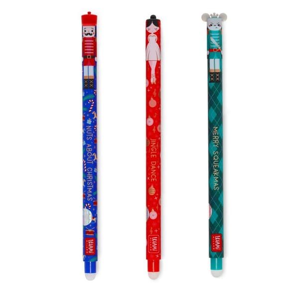 Legami Gelpenna med utsuddbart bläck 3-pack Christmas Edition