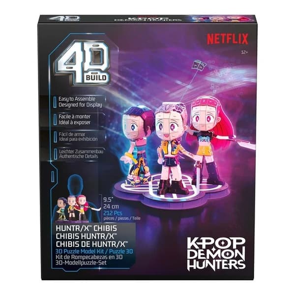 K-Pop Demon Hunters 4D Build Huntrix Chibis