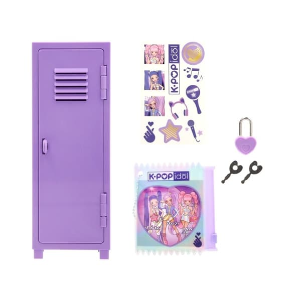 K-Pop Idol Locker Lukolla varustettu kaappi
