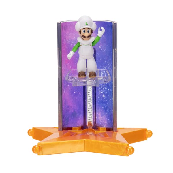 Mario Galaxy Movie Figur 4 cm med tilbehør W2 Cloud Luigi