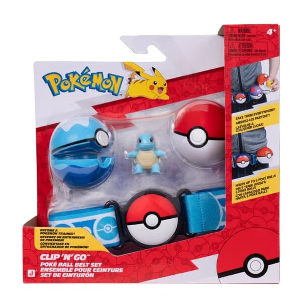 Pokemon Clip n Go Belt Set Squirtle Sininen