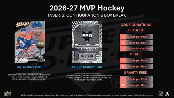 Upper Deck mvp NHL 2026-27 Booster