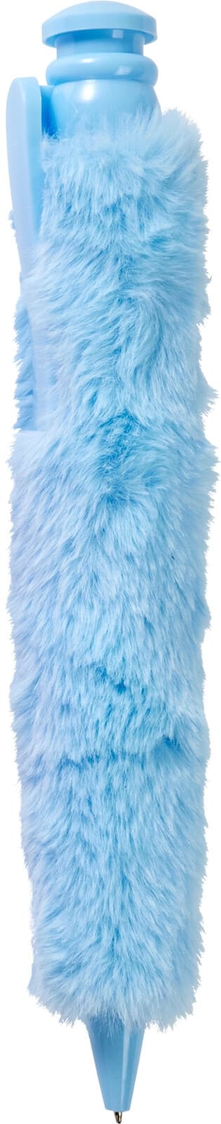 Fluffy kuglepen stor Blå