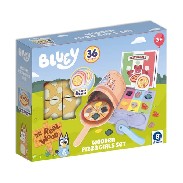 Bluey Pizza Set i trä