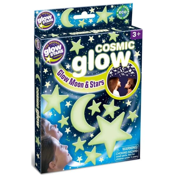 Cosmic Glow Moon & Stars Självlysande stjärnor