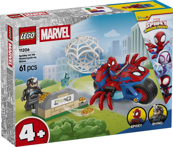 LEGO® Marvel Spidey på sin motorcykel mod Rhino 11206