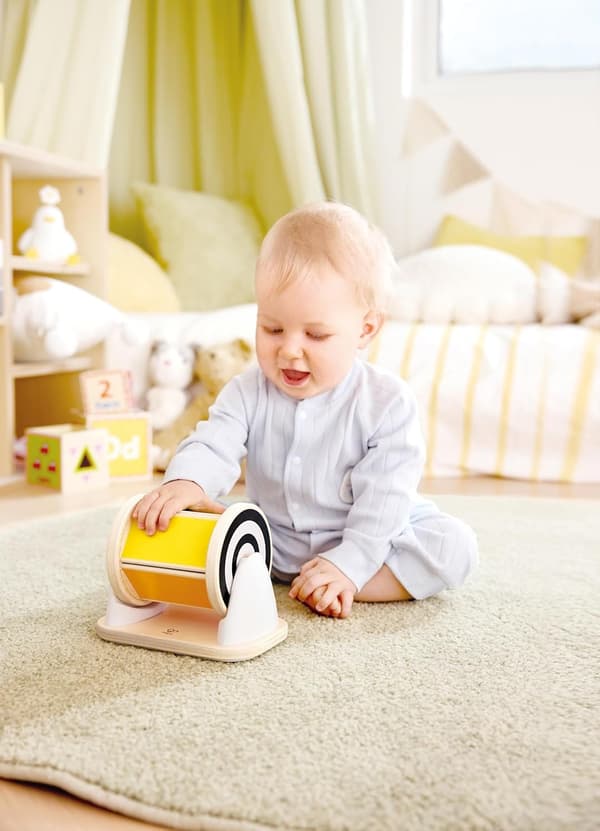 Hape Snurrande trumma med spegel