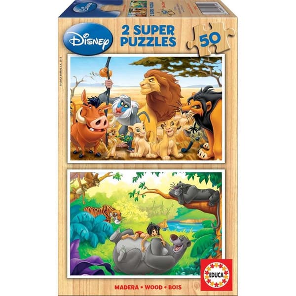 Educa Disney Animal Friends Träpussel 2x50 bitar