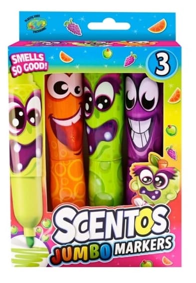 Scentos Jumbo Markers Apelsin, Vindruvor & Äpple