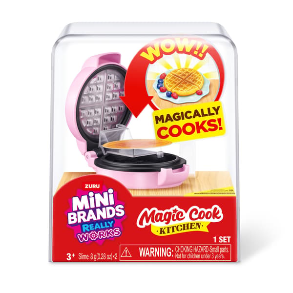 Mini Brands Magic Cook Kitchen Vaaleanpunainen vohvelirauta