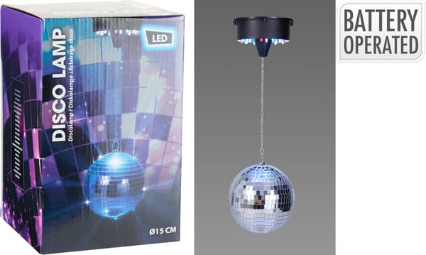Discokula LED Silver 15cm