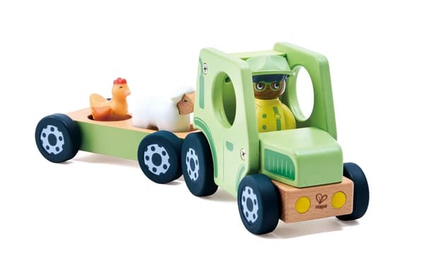 Hape Hapeland Traktor med lyd, figurer og pegebog