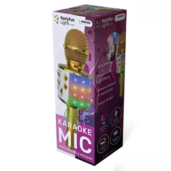 Karaoke-mikrofoni valolla